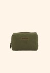 TOILET BAG  PLAIN KAKI WITH EMBROIDERY