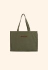 24H BAG  PLAIN KAKI WITH EMBROIDERY