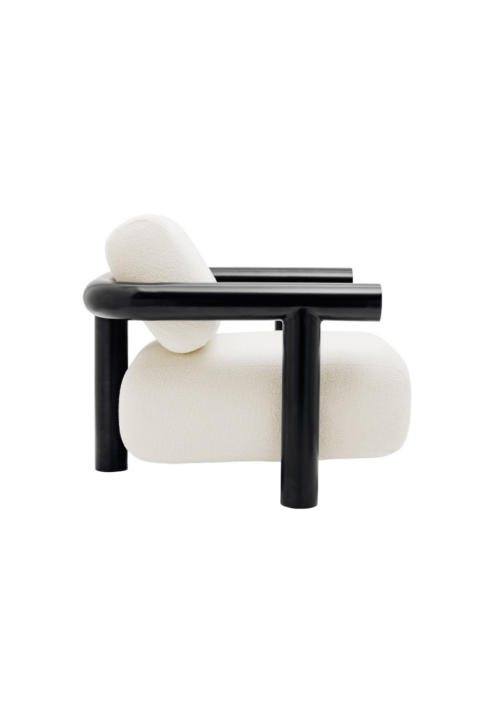 FAUTEUIL CLAUDE  ACIER NOIR