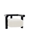 FAUTEUIL CLAUDE  ACIER NOIR