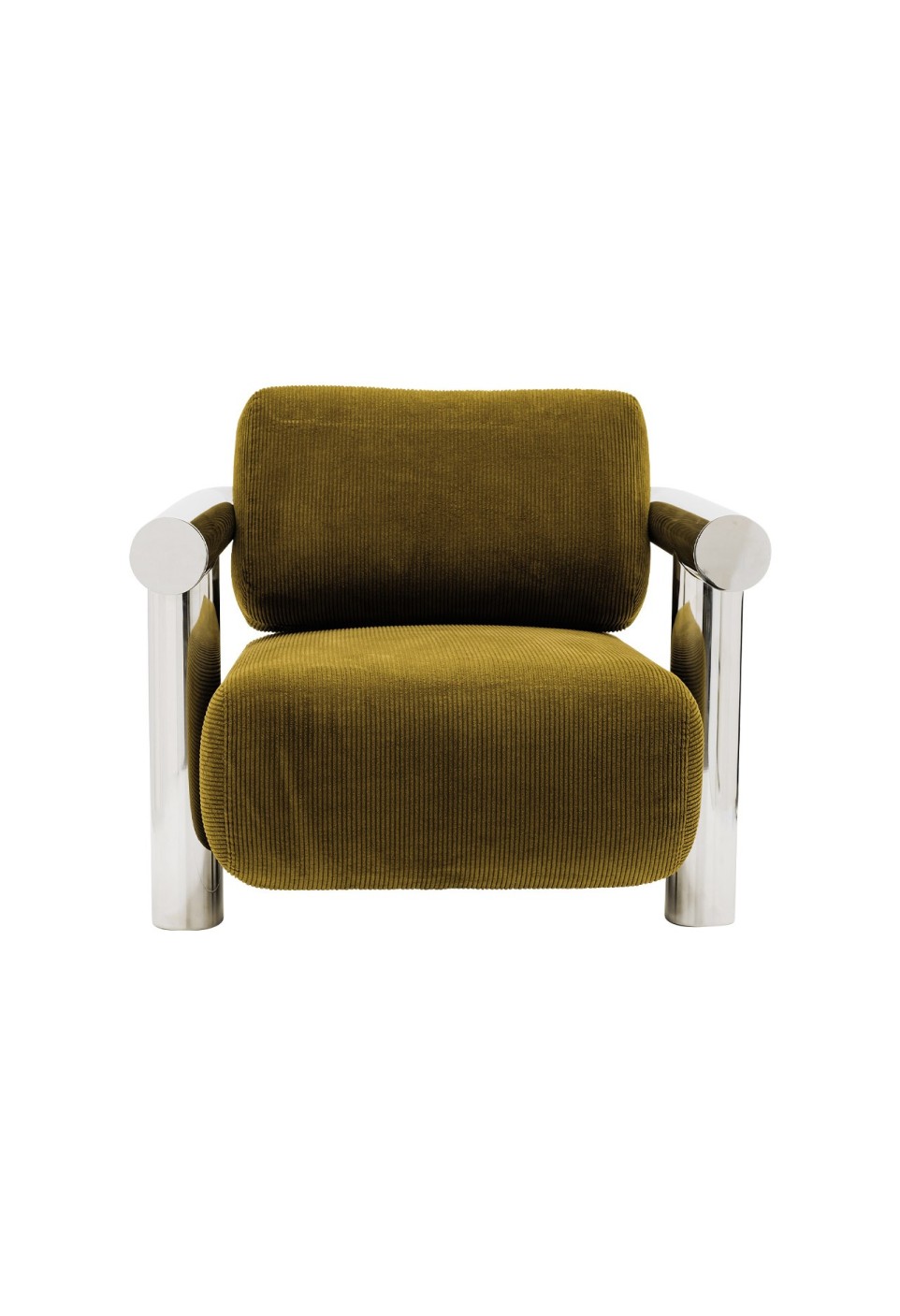 FAUTEUIL CLAUDE  ACIER CHROMÉ