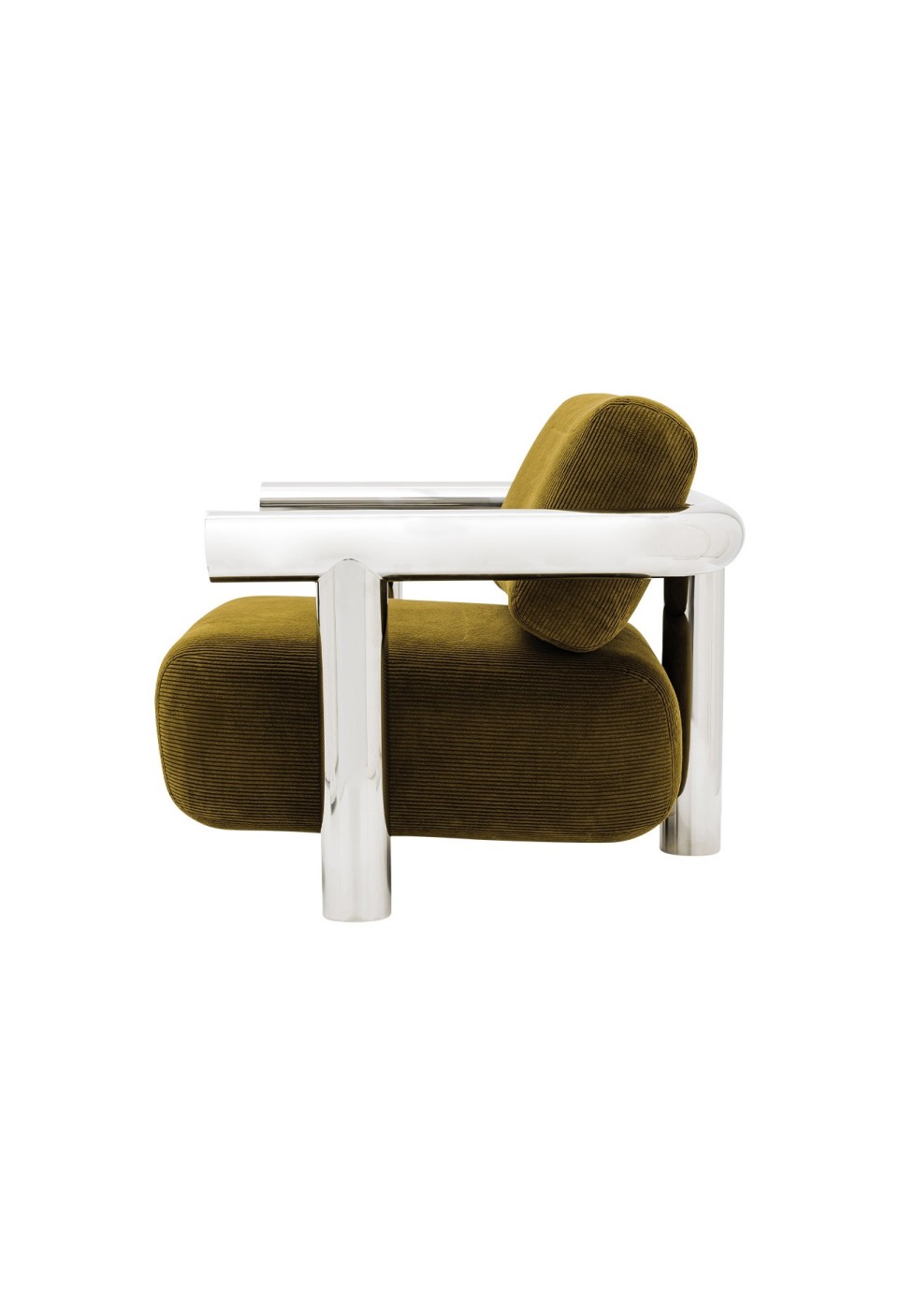 CLAUDE ARMCHAIR  POLISHED STAINLESS STEEL_MARKETPLACE