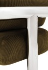 FAUTEUIL CLAUDE  ACIER CHROMÉ