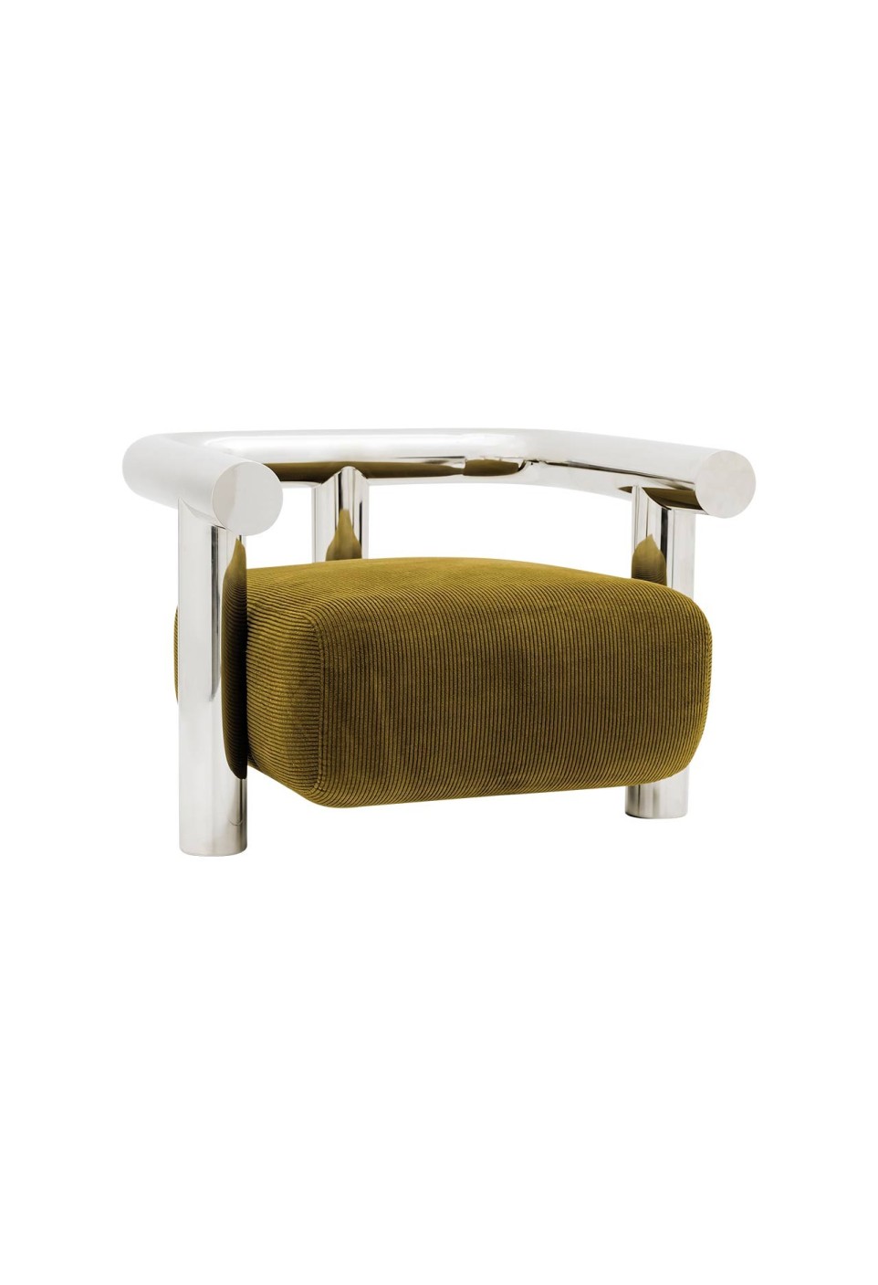 CLAUDE ARMCHAIR  POLISHED STAINLESS STEEL_MARKETPLACE