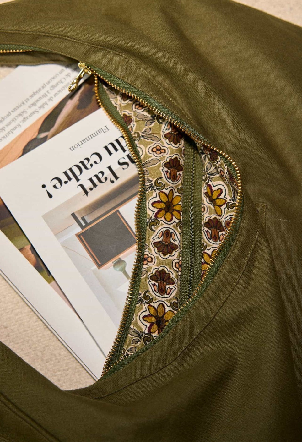 SAC NEW B  UNI KAKI BRODÉ