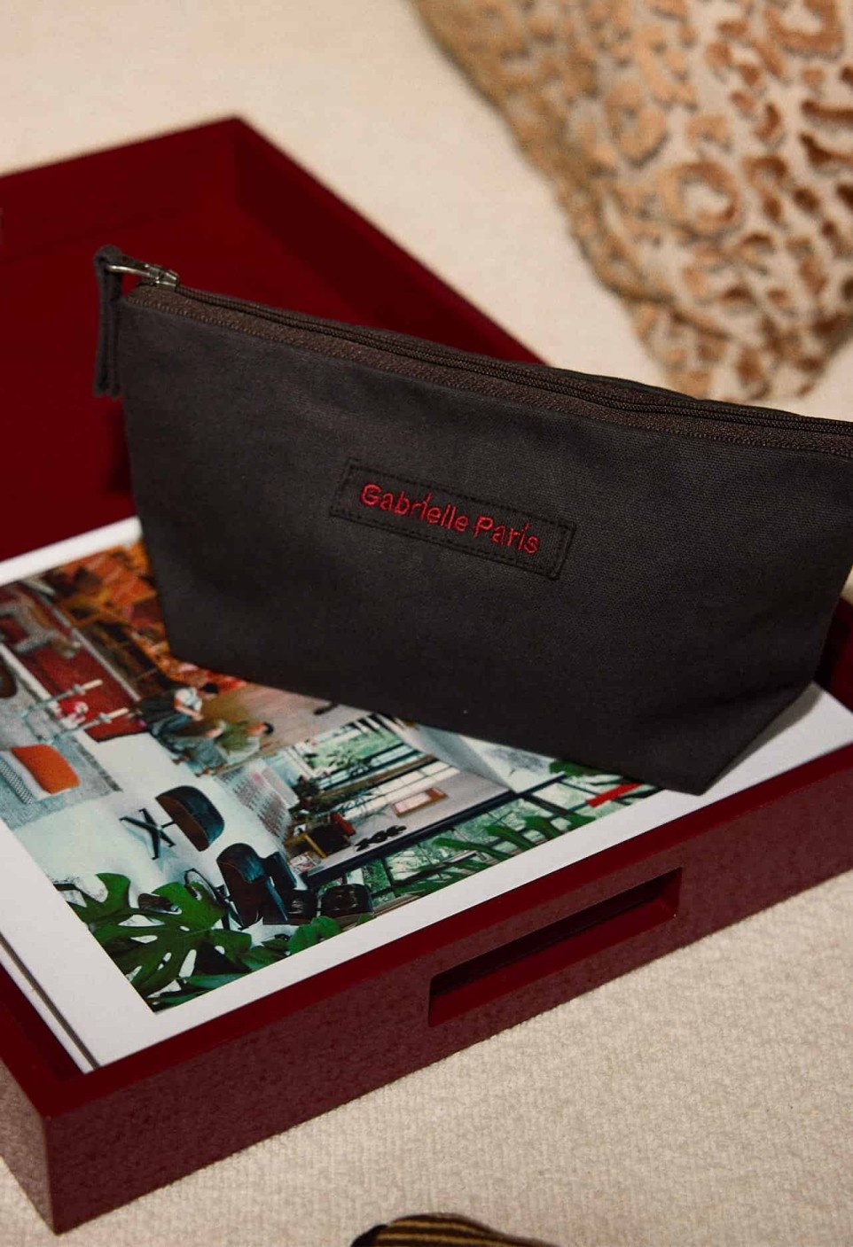 TROUSSE DE BEAUTÉ  UNI AGATE BRODÉ
