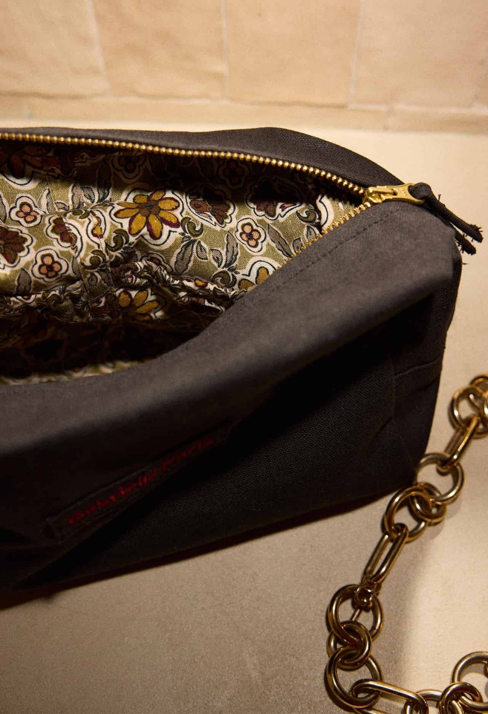 TROUSSE DE TOILETTE  UNI AGATE BRODÉ