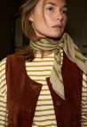 PETIT FOULARD EN LAINE  TOURMALINE KAKI