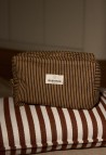 TROUSSE DE TOILETTE  RAYURES CAFÉ