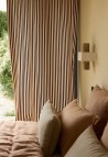 RIDEAU EN COTON  RAYURES MOKA