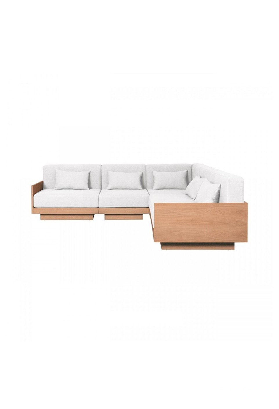 GEORGES THE CORNER SOFA 5 PLACES  NATURAL OAK FINISH