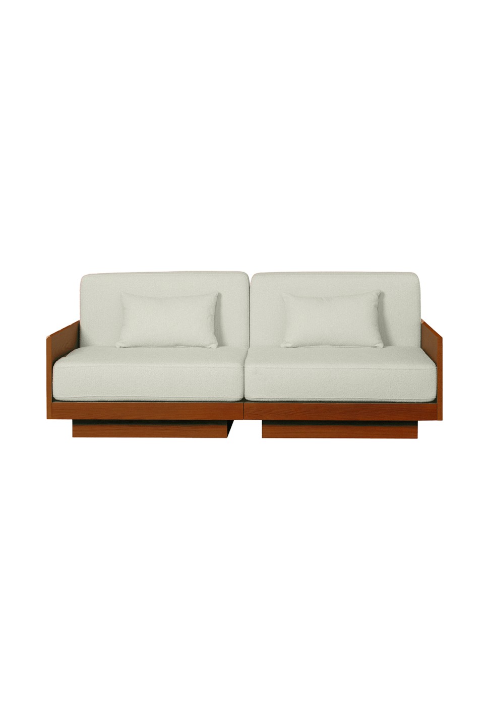 GEORGES THE ELEGANT SOFA 2 PLACES  TEAK FINISH
