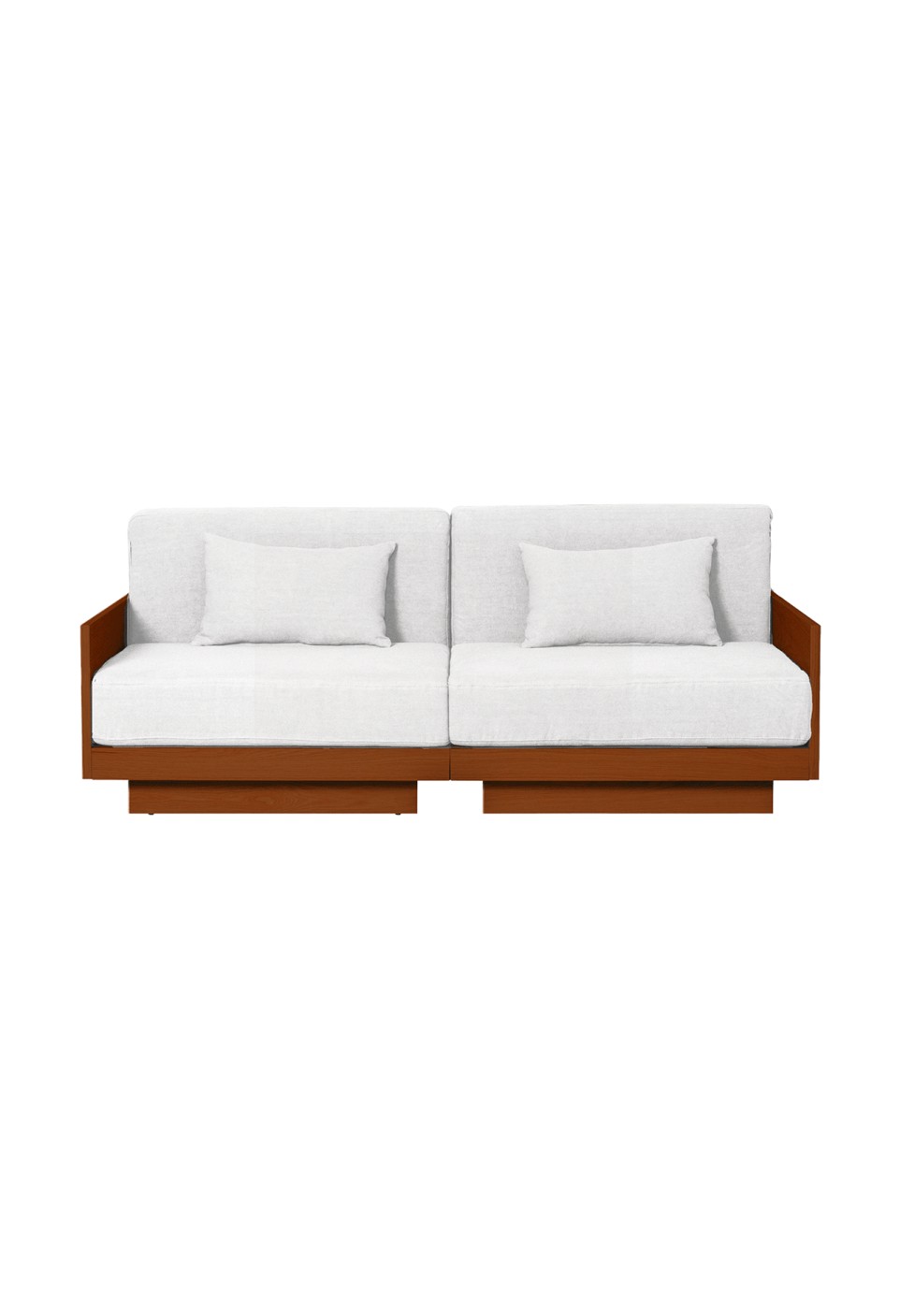 GEORGES THE ELEGANT SOFA 2 PLACES  TEAK FINISH