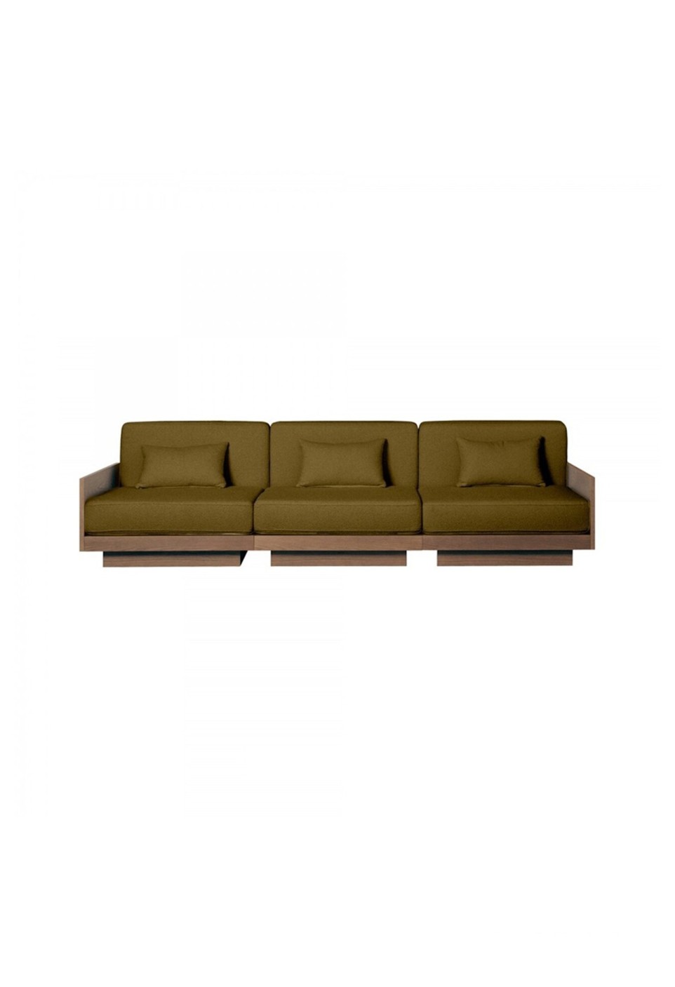 GEORGES THE ELEGANT SOFA  3 PLACES WALNUT FINISH