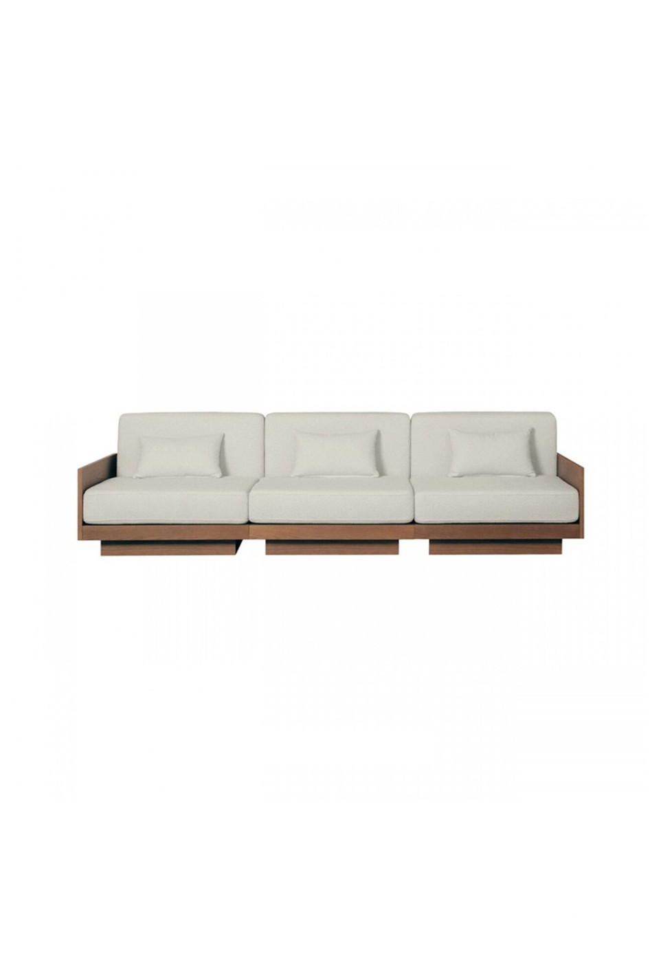 GEORGES THE ELEGANT SOFA  3 PLACES WALNUT FINISH