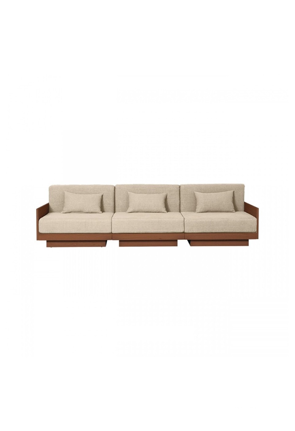 GEORGES THE ELEGANT SOFA  3 PLACES WALNUT FINISH
