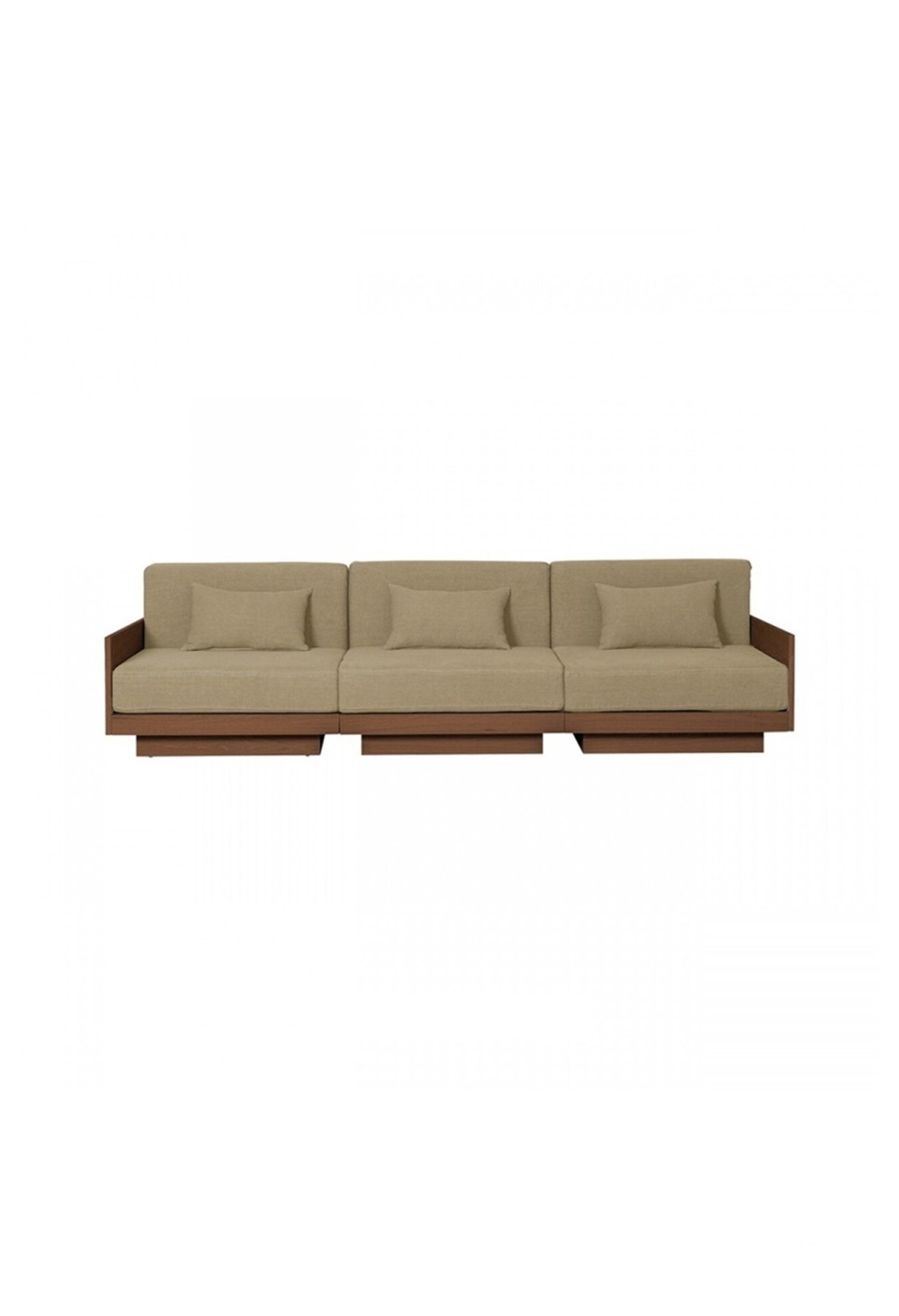 GEORGES THE ELEGANT SOFA  3 PLACES WALNUT FINISH
