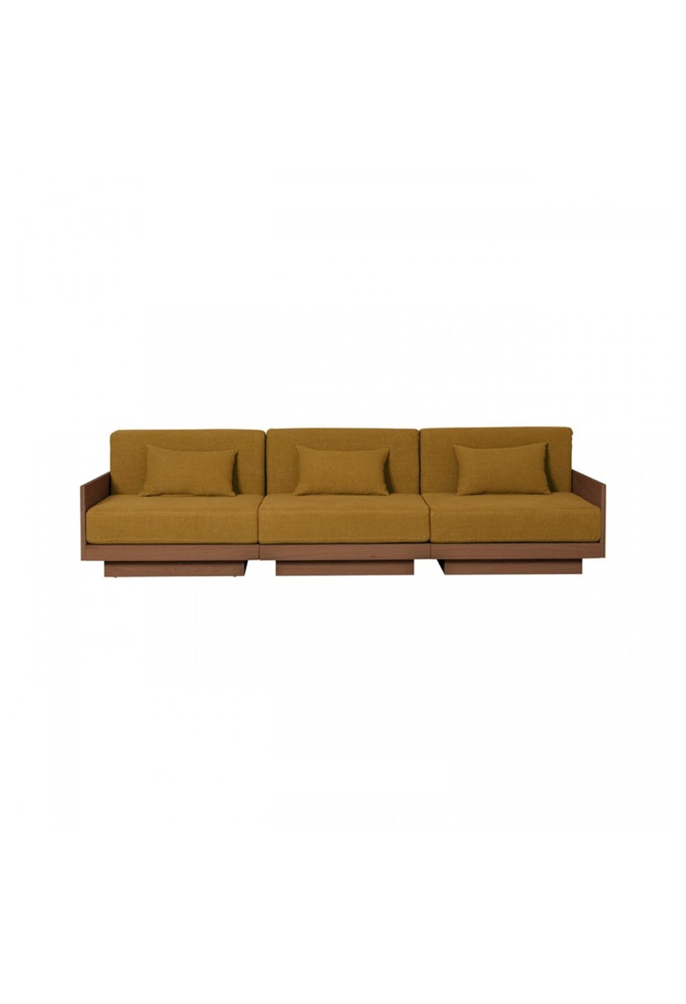 GEORGES THE ELEGANT SOFA  3 PLACES WALNUT FINISH