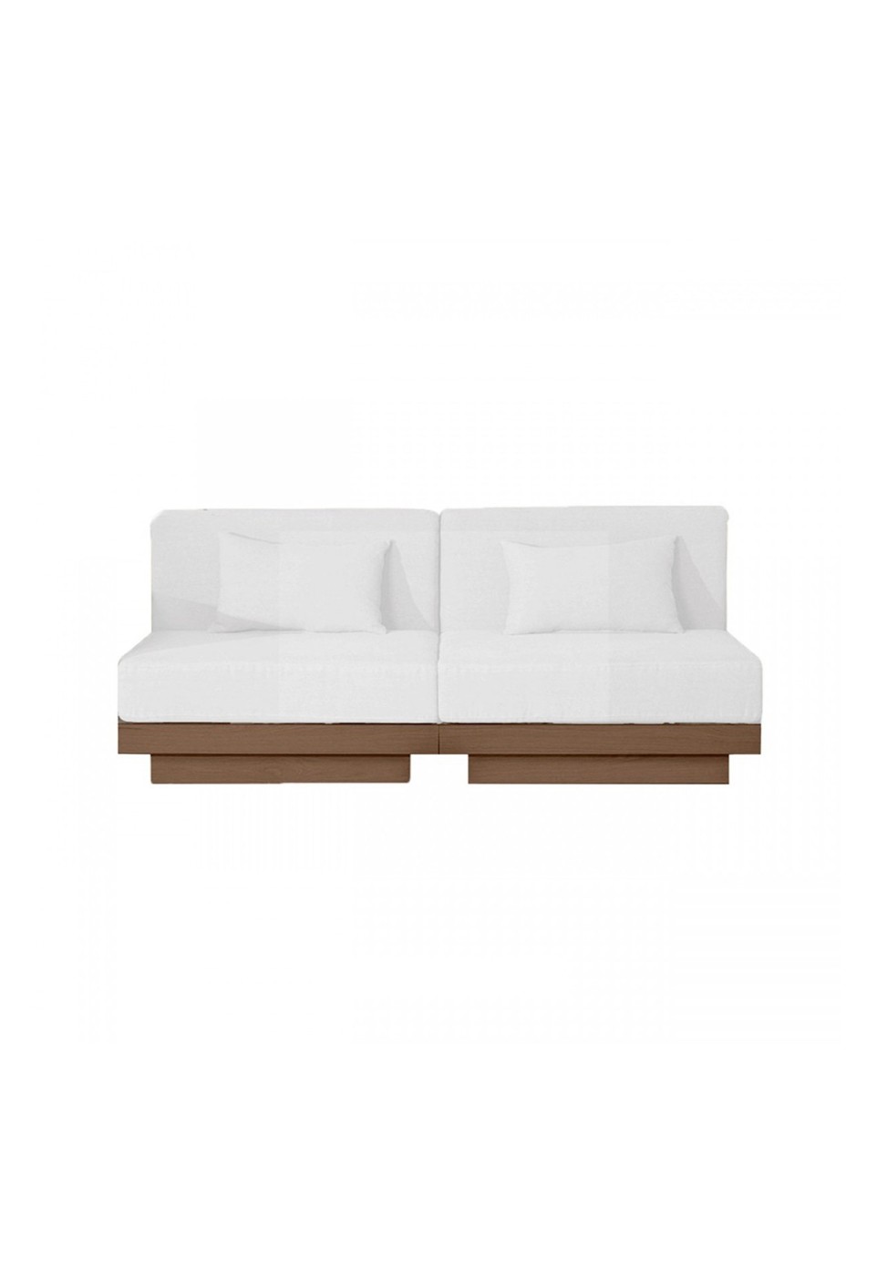 GEORGES THE SOBER SOFA  2 PLACES WALNUT FINISH