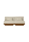 GEORGES THE SOBER SOFA 2 PLACES  TEAK FINISH