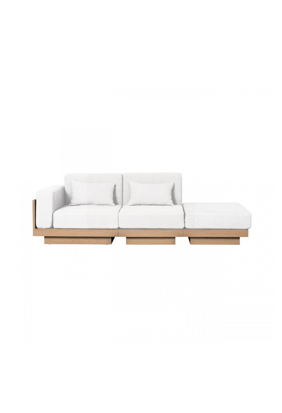 GEORGES THE LOUNGE CHAIR SOFA 3 PLACES  NATURAL OAK FINISH