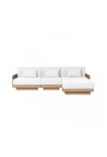GEORGES THE LOUNGE CHAIR SOFA 3/4 PLACES  NATURAL OAK FINISH