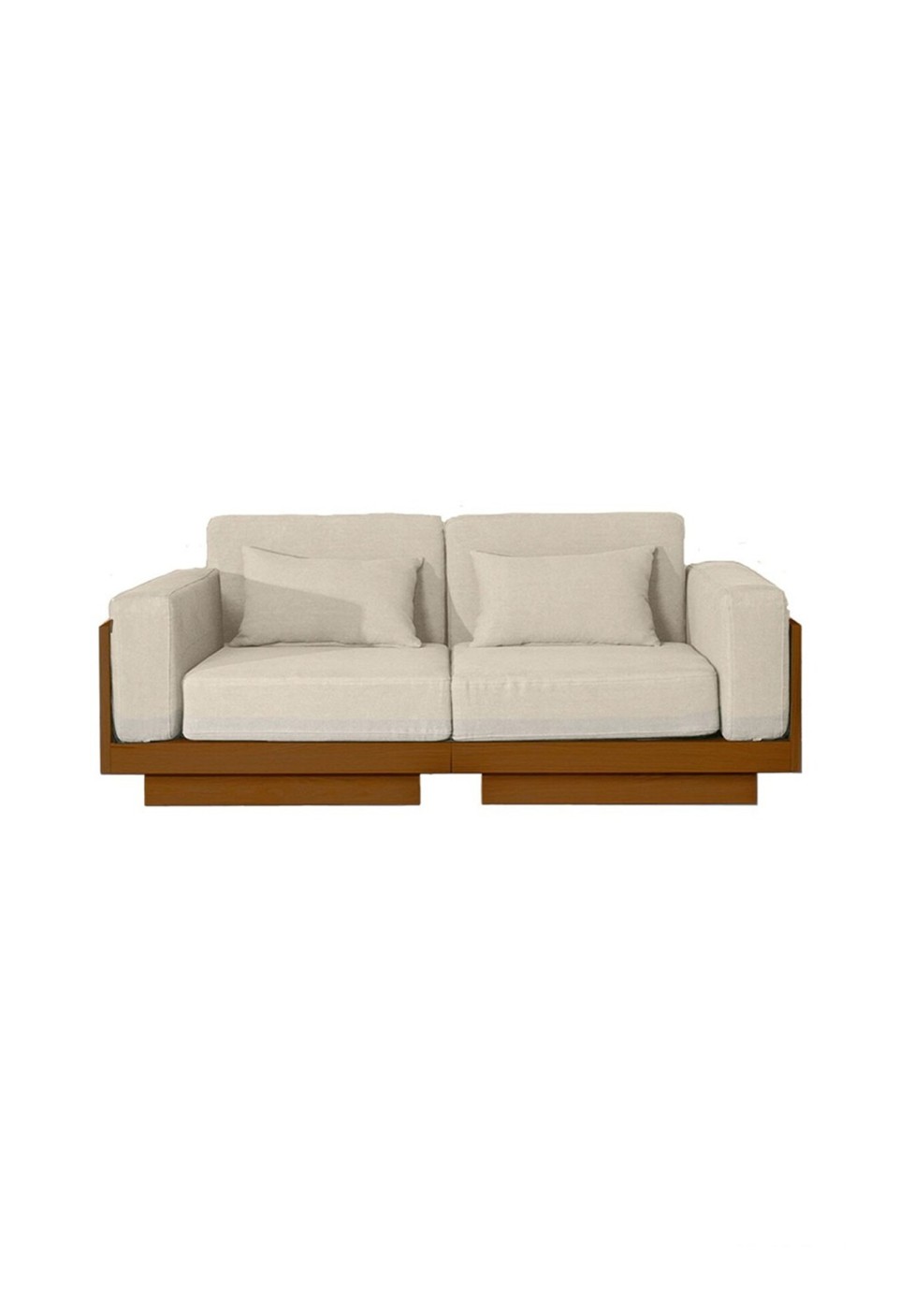 GEORGES THE COMFORTABLE SOFA 2 PLACES  TEAK FINISH