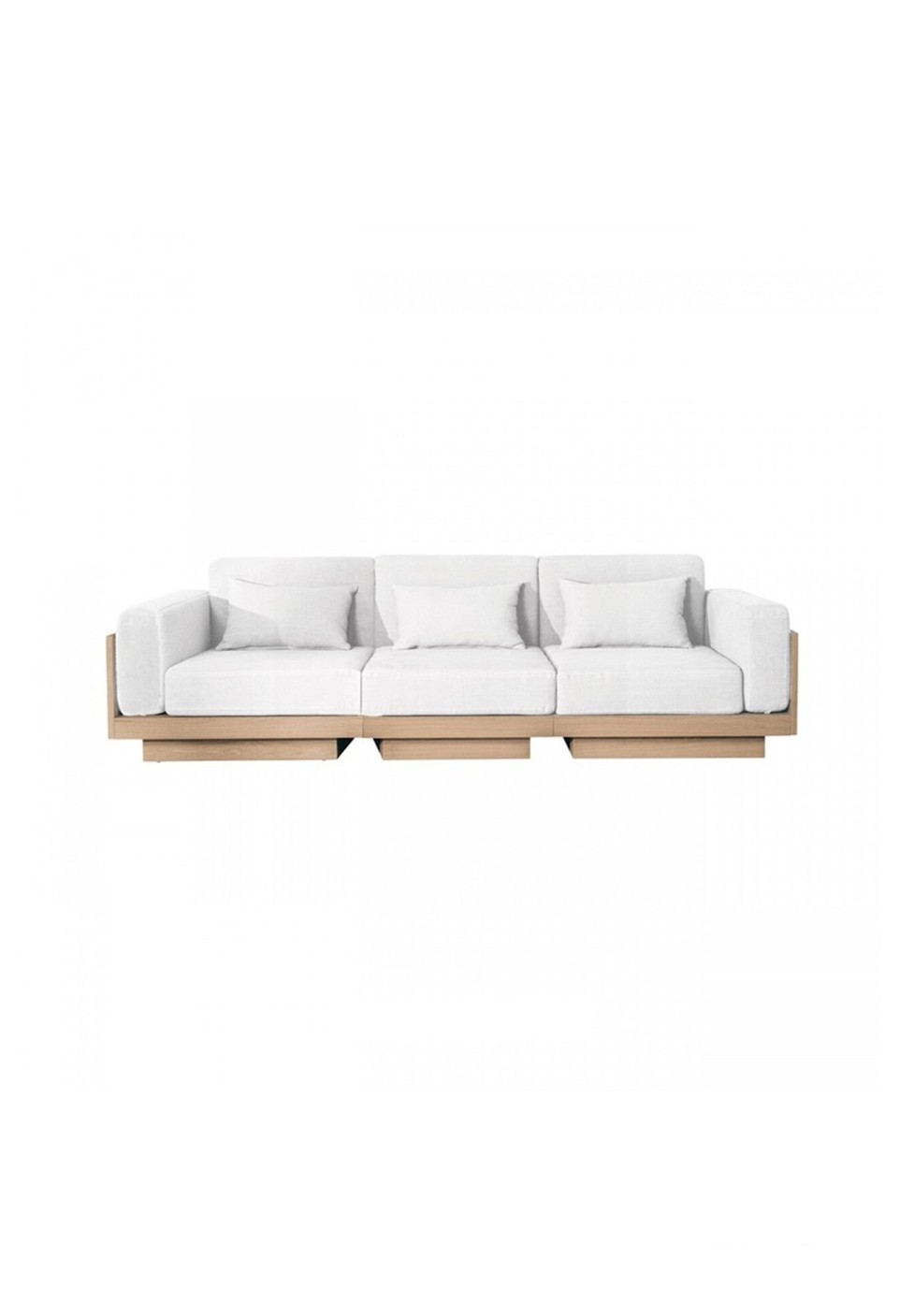 GEORGES THE COMFORTABLE SOFA 3 PLACES  NATURAL OAK FINISH