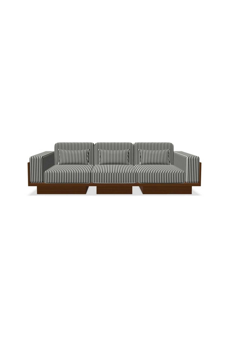 GEORGES THE COMFORTABLE SOFA 3 PLACES  TEAK FINISH