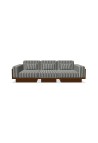 CANAPÉ GEORGES LE CONFORTABLE 3 PLACES  FINITION TECK RAYURES NOIRES