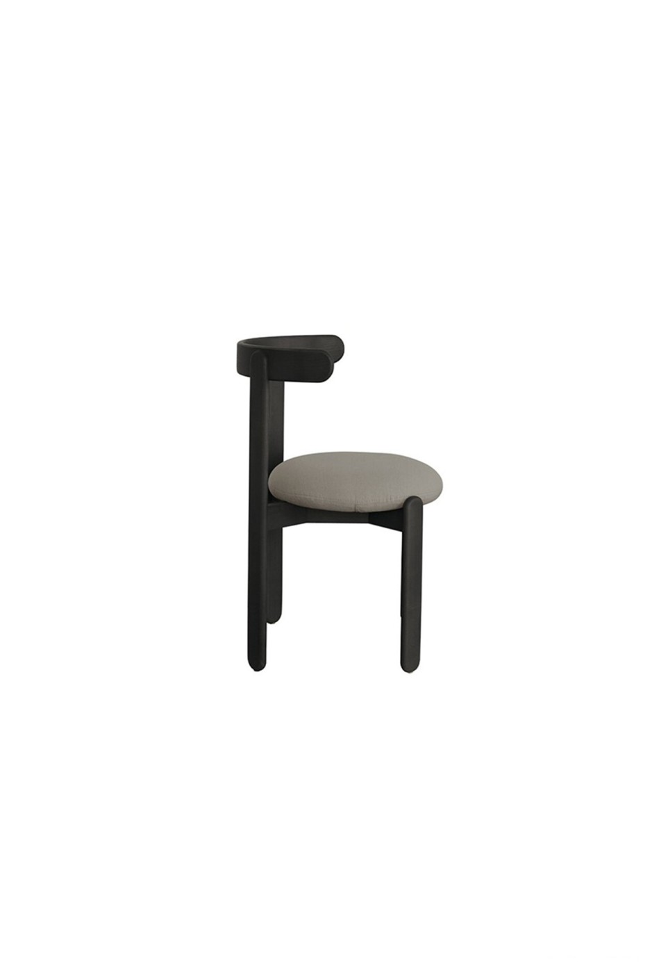 CHAISE LILAS  FRÊNE LASURÉ NOIR LAINE GRISE