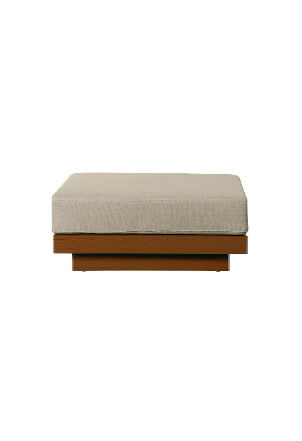 POUF  FINITION TECK LIN NATUREL