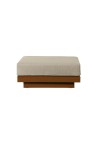 POUF  FINITION TECK LIN NATUREL