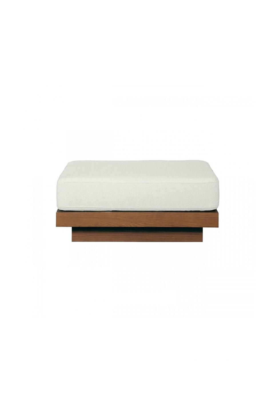 POUF  FINITION NOYER BOUCLETTE CRÈME