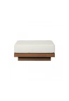 POUF  FINITION NOYER BOUCLETTE CRÈME