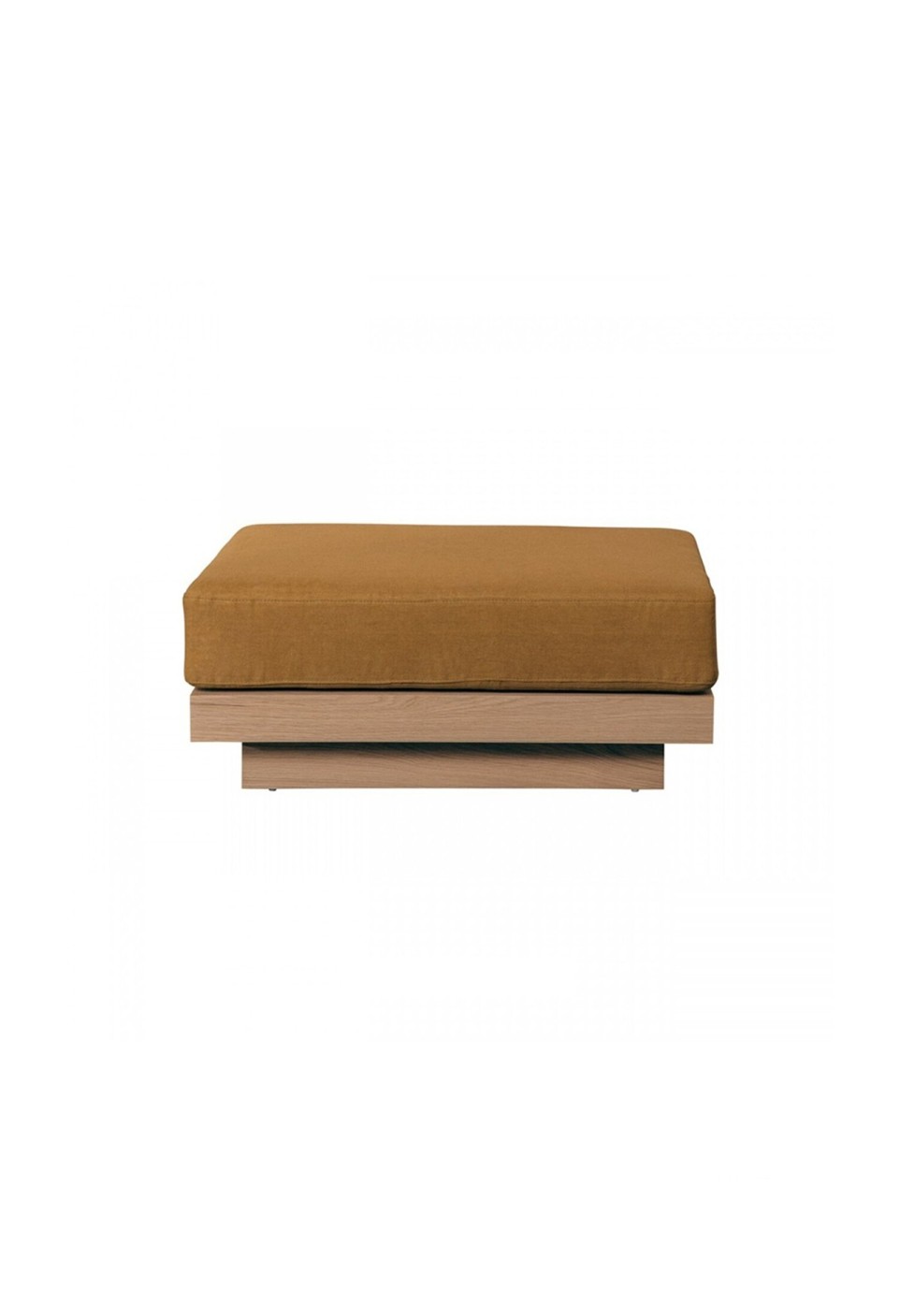 POUF  FINITION CHÊNE NATUREL LIN CURRY