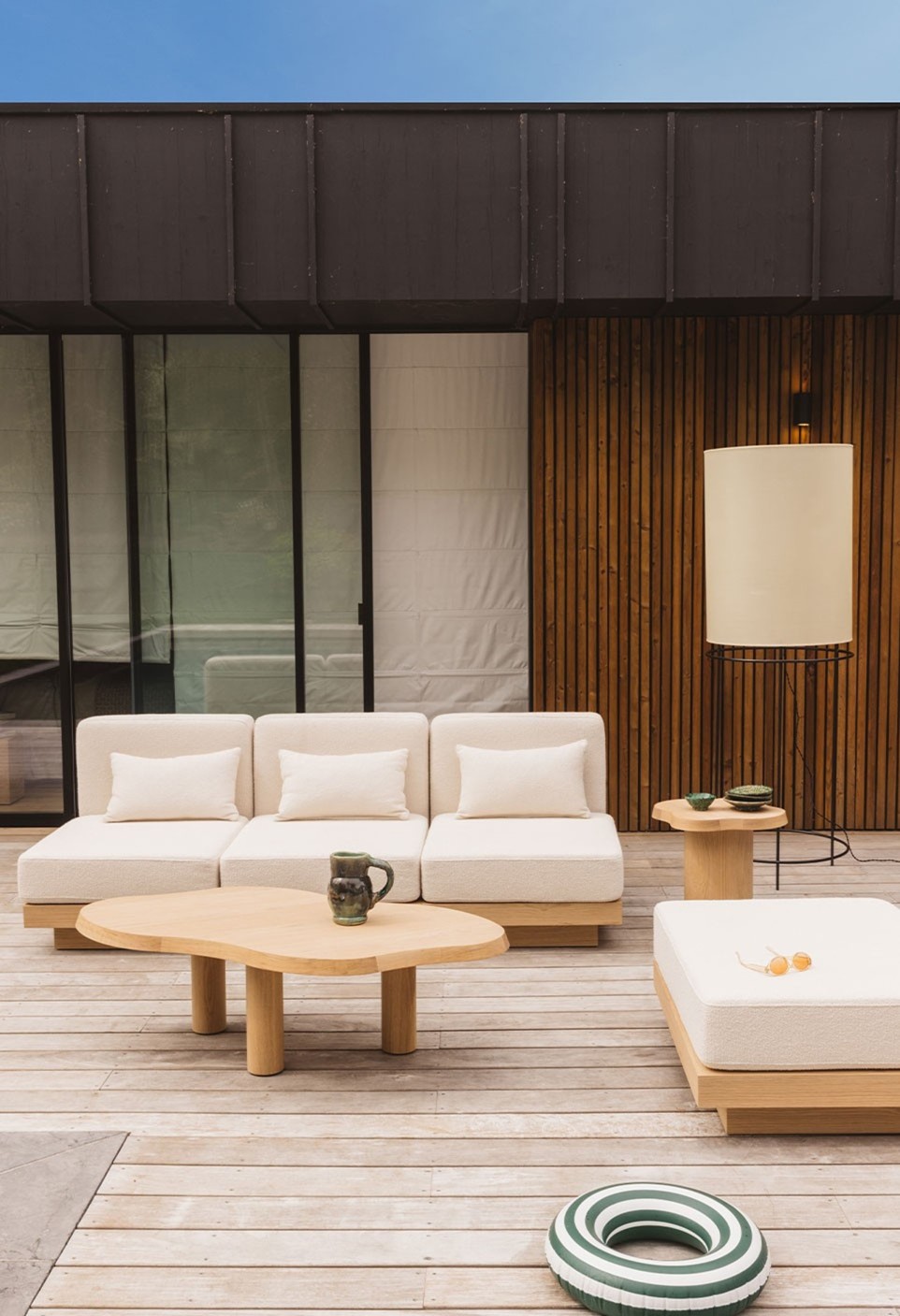 GEORGES THE SOBER SOFA 3 PLACES  NATURAL OAK FINISH