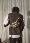 WAIST BAG  RAYURES MOKA