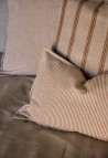 HOUSSE DE COUSSIN 30X50 CM  RAYURES ARGILE AVEC GARNISSAGE_MARKETPLACE