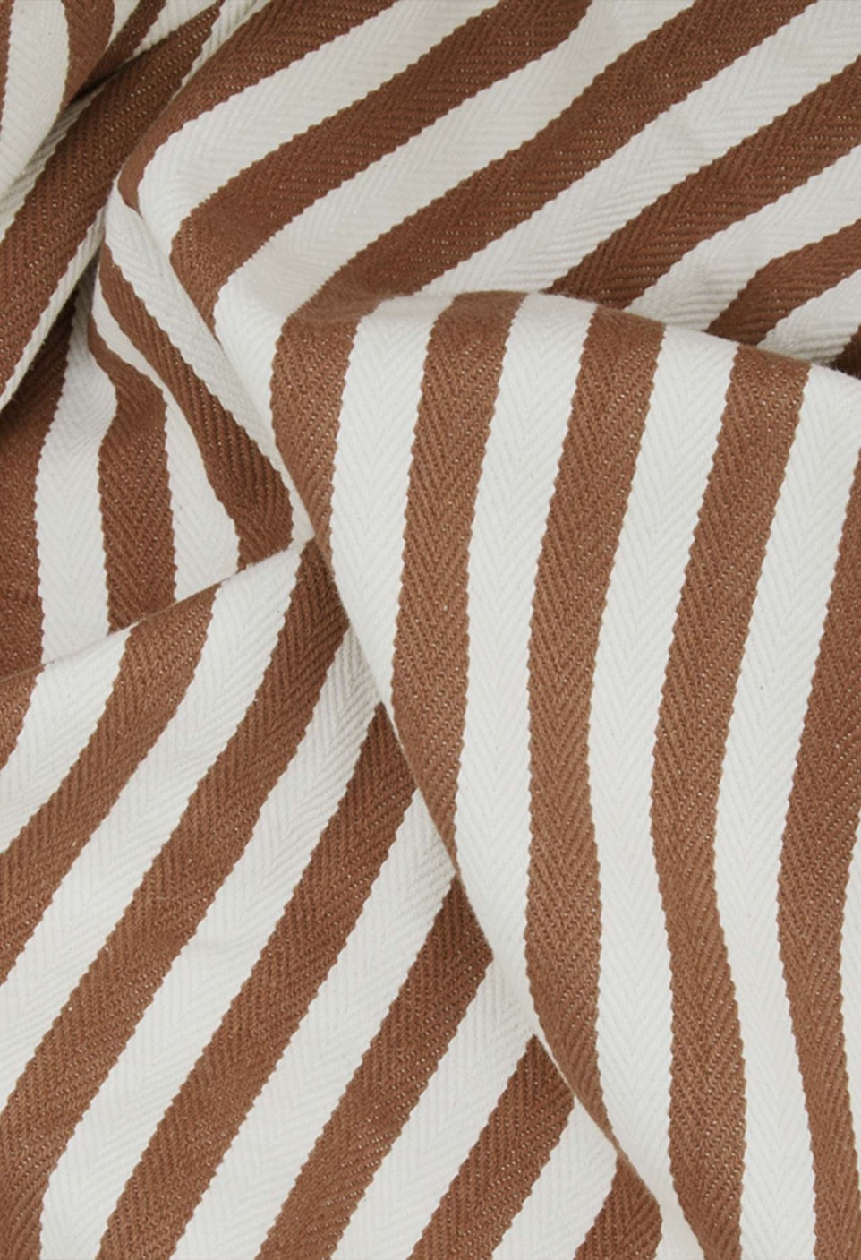 ÉCHANTILLON COTON CHEVRON RAYURES MOKA
