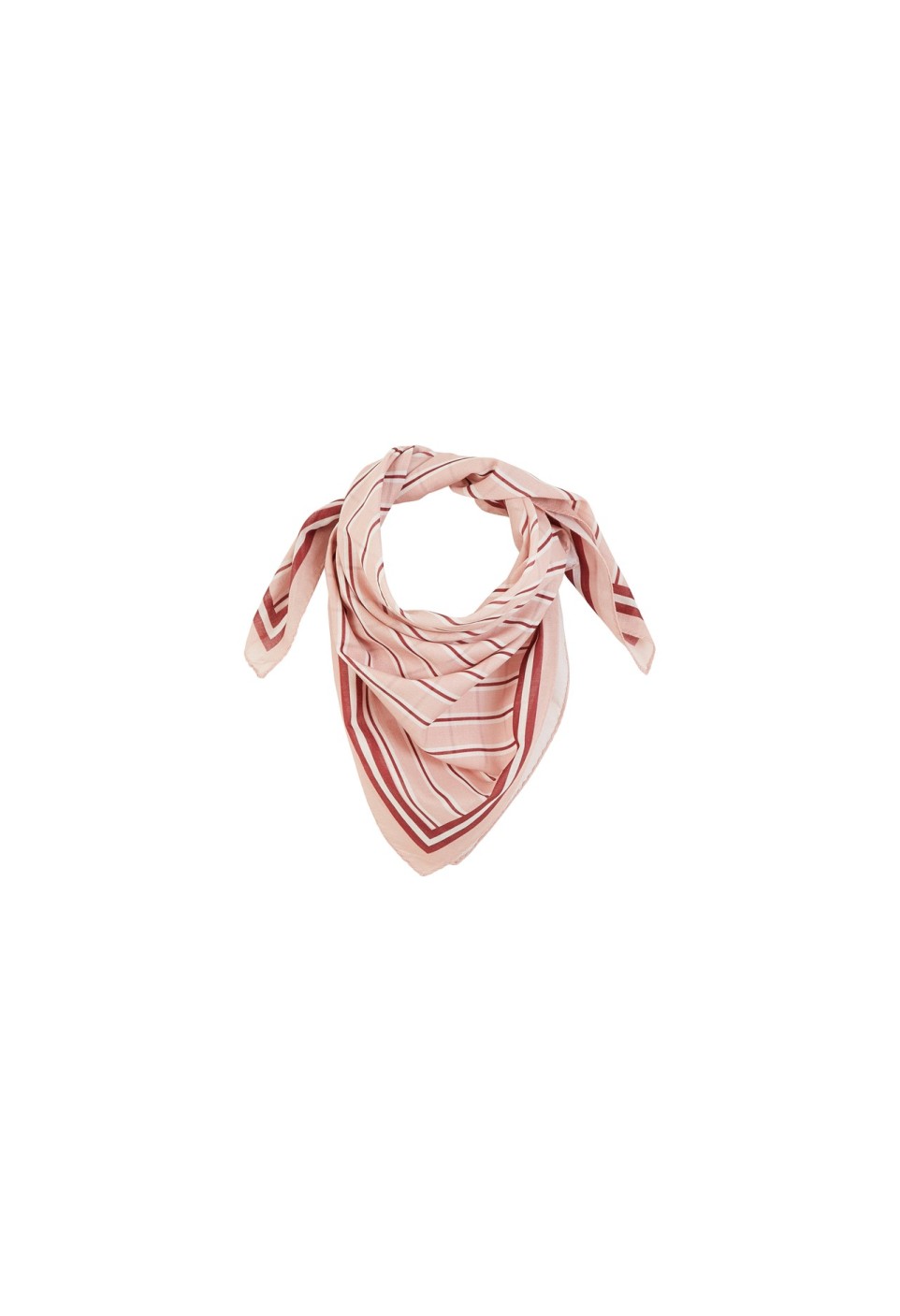 SMALL SCARF  VERMILION STRIPES_MARKETPLACE