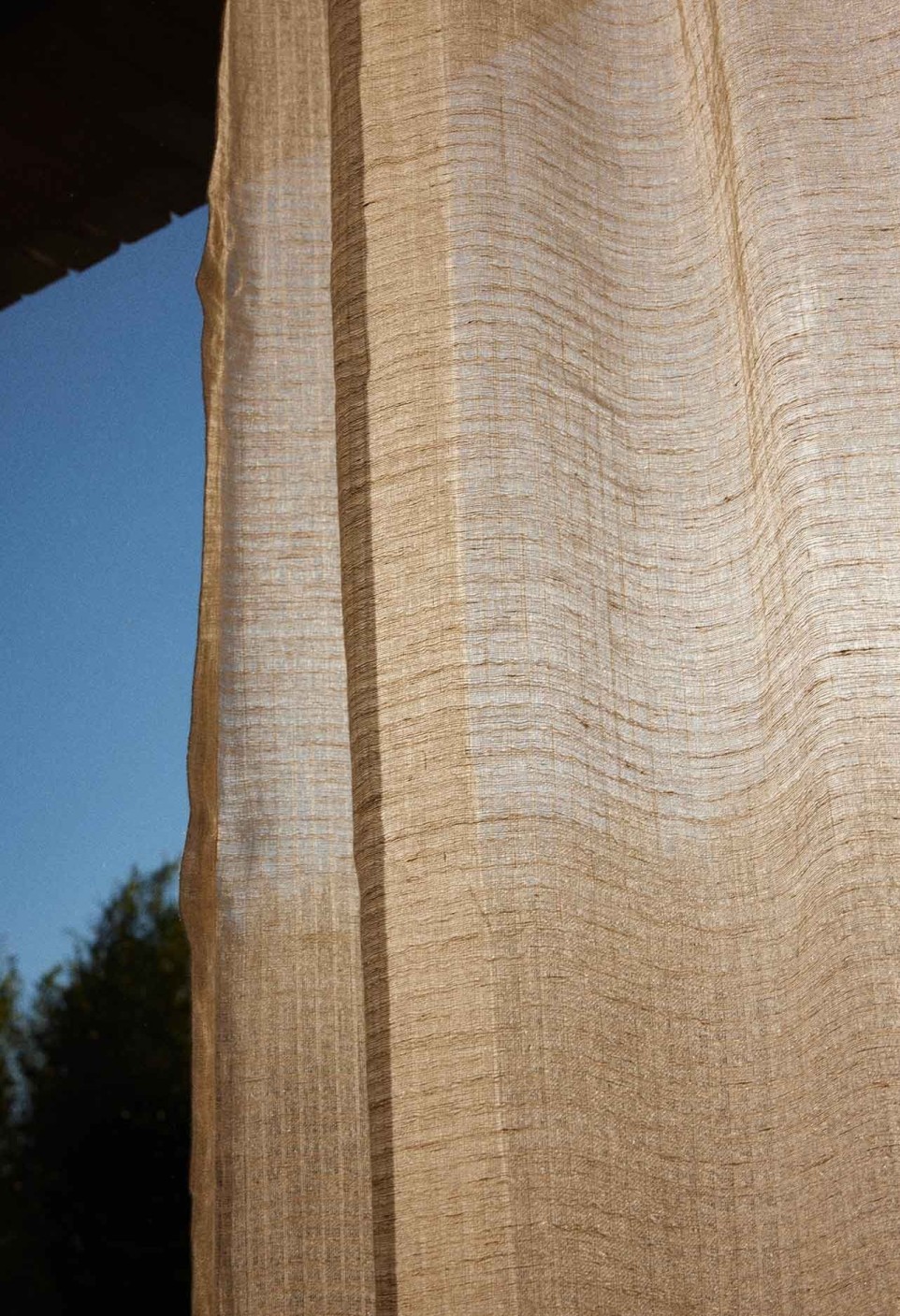 ÉCHANTILLON VOILE DE LIN JACQUARD NATUREL