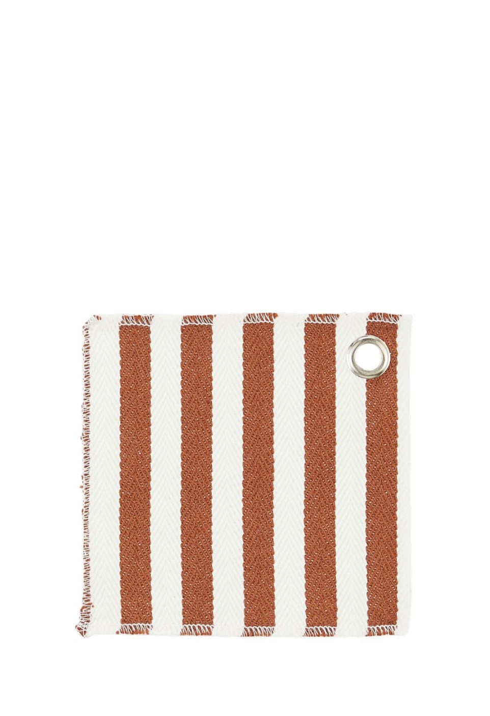 SAMPLE HERRINGBONE COTTON MOKA STRIPES