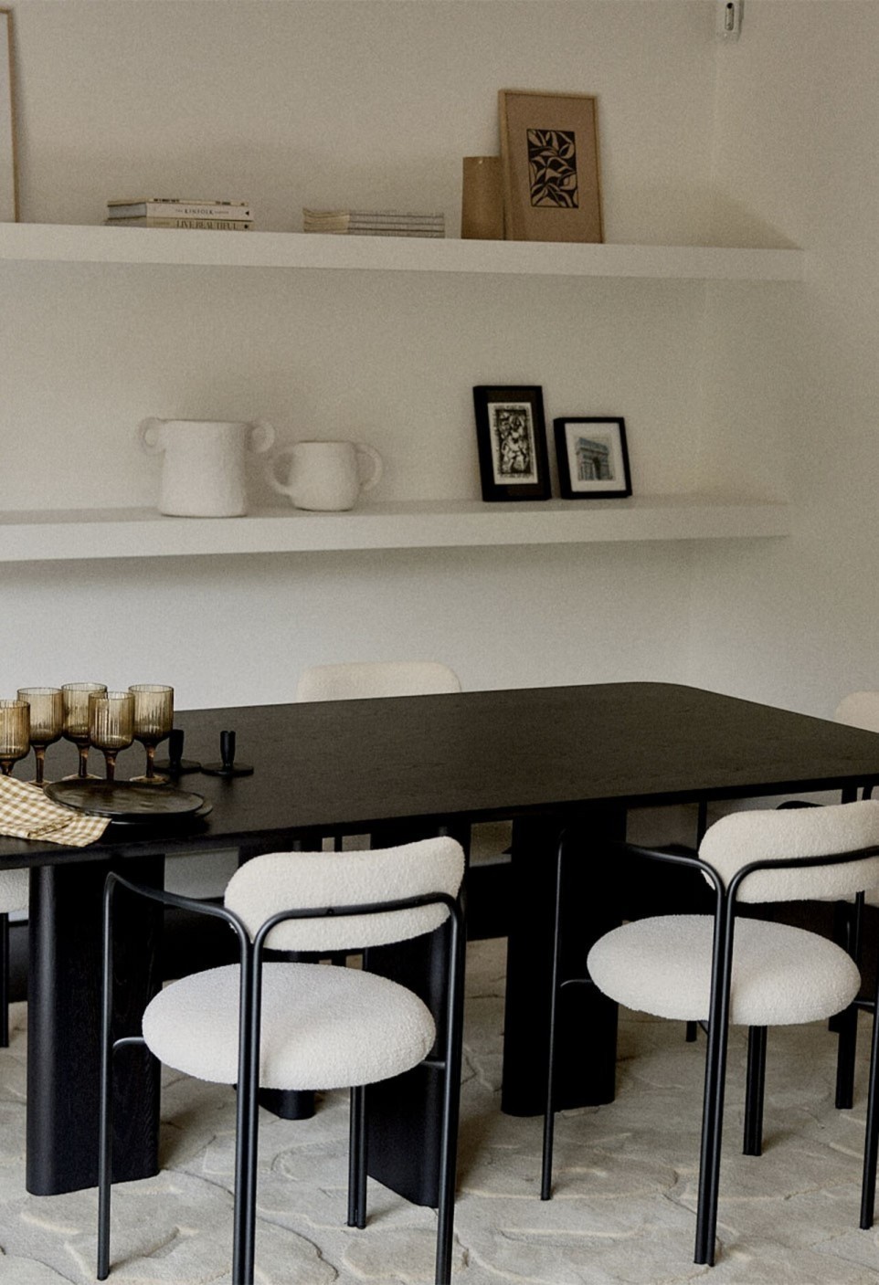JOE RECTANGULAR DINING TABLE  BLACK LAZURATED WOOD
