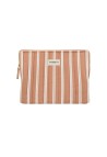 POCHETTE ORDINATEUR  RAYURES NOISETTE