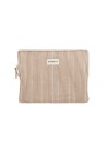 POCHETTE ORDINATEUR  RAYURES ARGILE