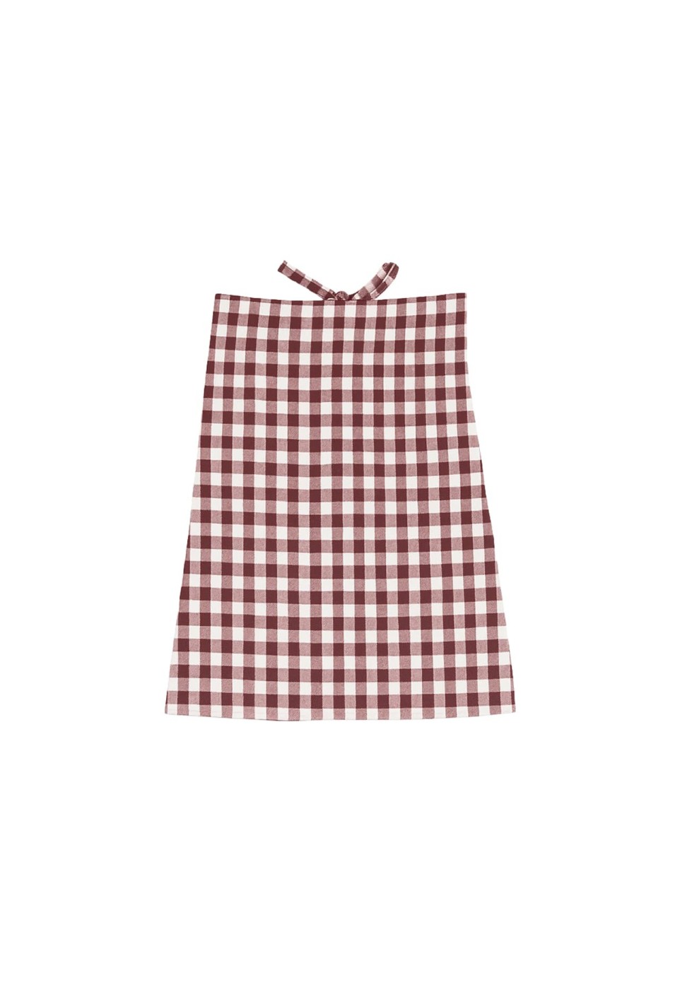 LINEN APRON  VICHY CARMIN