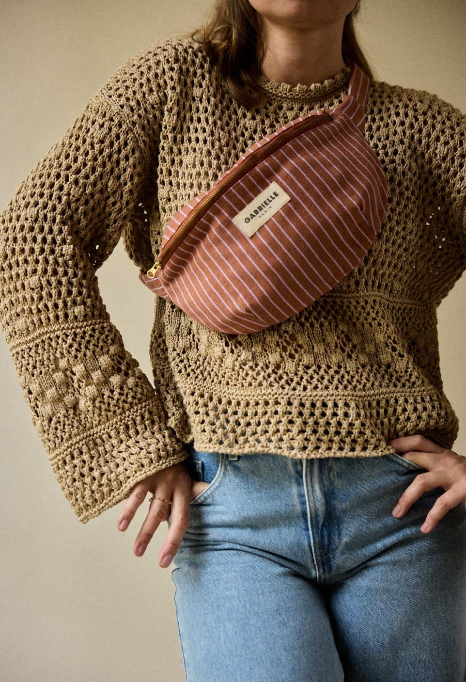 WAIST BAG  LILAS STRIPES_MARKETPLACE