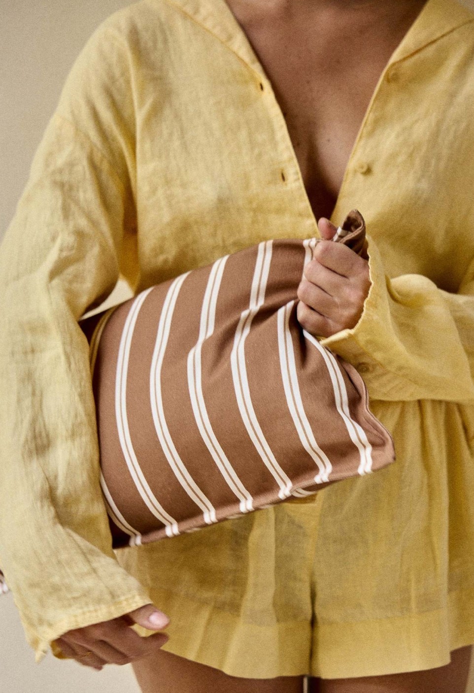HOUSSE DE COUSSIN 30X50 CM  RAYURES NOISETTE_MARKETPLACE