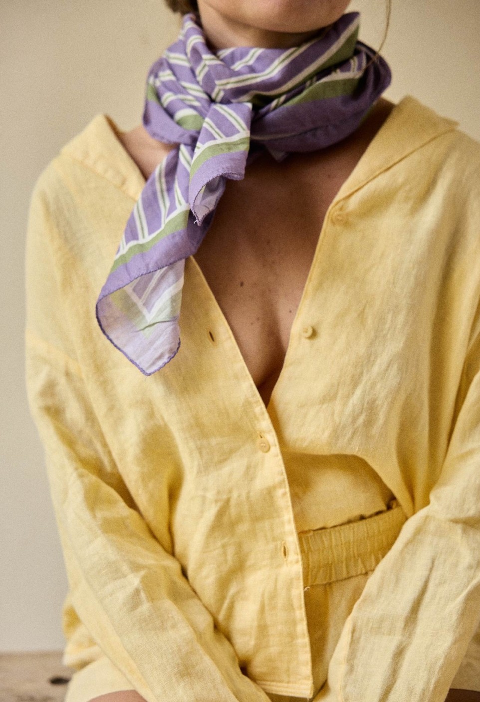 FOULARD  RAYURES VIOLETTES_MARKETPLACE